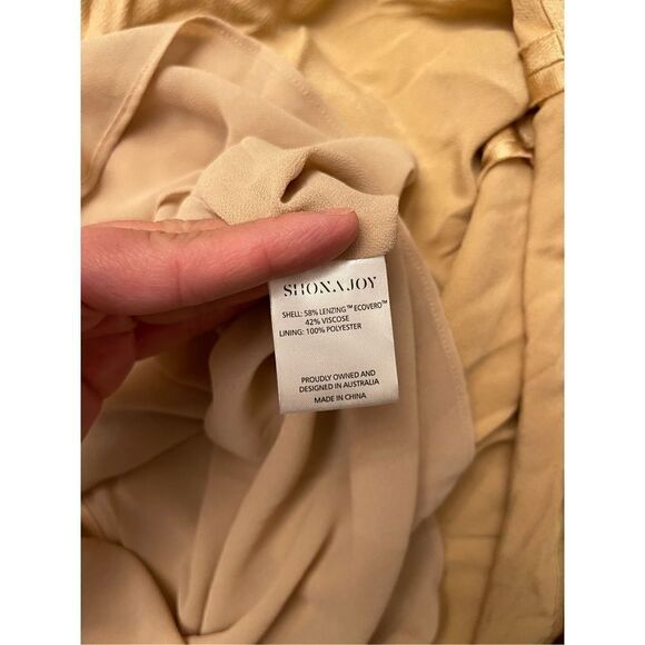 Free People - FELICITY PLUNGED TIE FRONT MINI DRESS - PORCINI by Shona Joy size - Picture 16 of 16